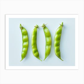 Green Pea Pods Art Print