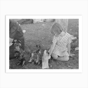 Untitled Photo, Possibly Related To Little Girl Plays With Prizes Won At Concession, Fourth Of July, Vale, Oregon By Russell Art Print