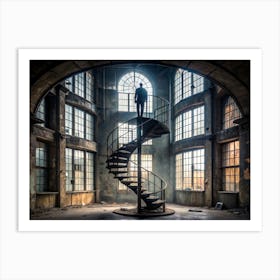 Urban Landscape Staircase To Nowhere In An Aban (1) Art Print