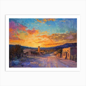 Western Sunset Landscapes Santa Fe New Mexico 2 Art Print