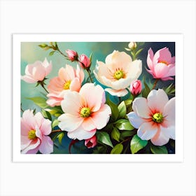 Spring Flowers Oil Painting 09 Art Print