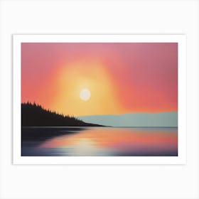 Sunset Over The Lake 1 Art Print