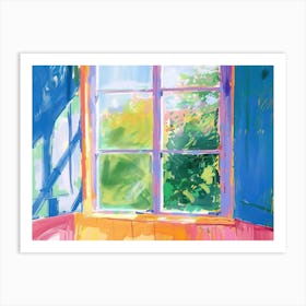 Home From The Window View Painting 4 Art Print