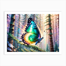 Butterfly In The Forest Art Print