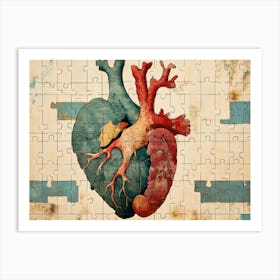 Human Heart Puzzle 1 Art Print