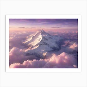 Alps Mountain In The Clouds Art Print