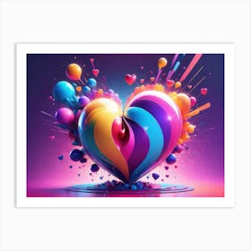 Colorful Heart Creative 14 Art Print