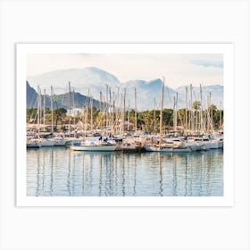 Pollenca Mallorca Marina With Boats Art Print