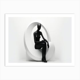 Woman Sitting On A Chair 1 Art Print