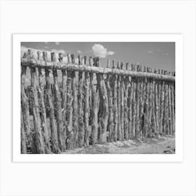 Fence Constructed By Mormon Farmer In Box Elder County, Utah By Russell Lee Art Print