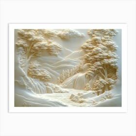 Beautiful 3d Landscapes 2 Art Print