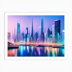 Futuristic Cityscape 35 Art Print