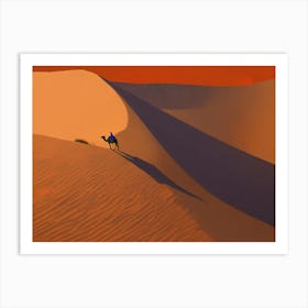 Camel In The Desert 2 Art Print