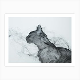 Smokey Cat 6 Art Print