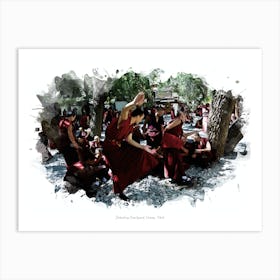 Debating Courtyard, Lhasa, Tibet Art Print