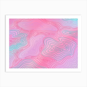 Abstract Wavy Pattern Background Art Print