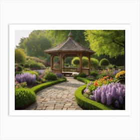 Gazebo In The Garden 12 Art Print