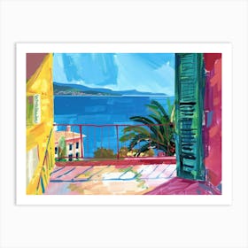 Sorrento From The Window View Painting 4 Art Print