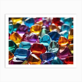 Colorful Gems Art Print