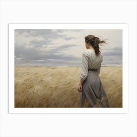 Looking Out Over Farm Painting Art Print