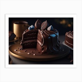 Gateau Chocolat Art Print