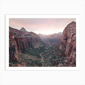 Sunrise In Zion National Park Art Print