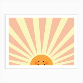 Here Comes The Sun - Cute Nursery Design Art Print