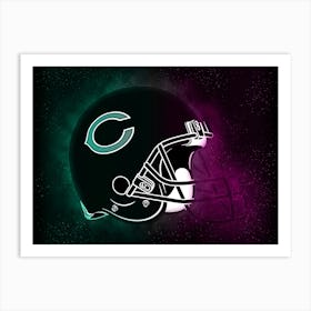 Chicago Bears Helmet Style Art Print