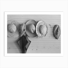 Hats And Umbrella In School For Whites, Southeast Missouri Farms By Russell Lee Art Print