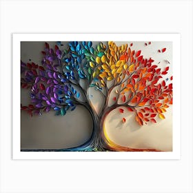 Rainbow Tree 2 Art Print