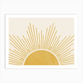 Yellow Sun, Sunset, Sunrise Art Print