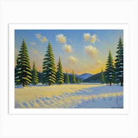 A Frosted Paradise Snow Scene Art Print