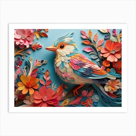 Default A Vividly Intricate Design Of Whimsical Birds And Deli 1 (1) Art Print