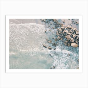 Aerial Beach Waves Art Print