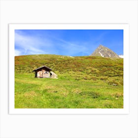 Hut in the Swiss Alps Art Print