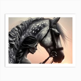 Creative Horse Beauty Illustration Nr 125 Art Print