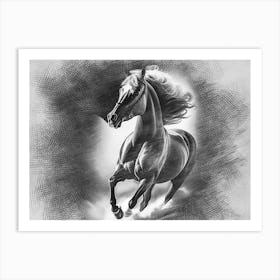 Digital Art Horse Art Print