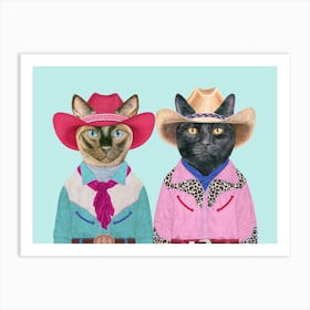 Carnival Cats 2 Art Print