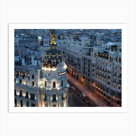 Madrid At Dusk Art Print