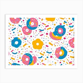 Abstract Geometric Vector Design Featuring A Seamless Pattern Of Tiny Swirling Shapes Including Tin (3) Art Print