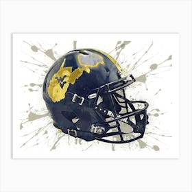 West Virginia Mountaineers NCAA Helmet Poster 1 Art Print