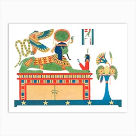 Egyptian Sphinx Goddess Drawing Artwork Ancient Egyptian Art Ancient Egypt Vintage Egyptian Goddess Ancient God Retro Art Print