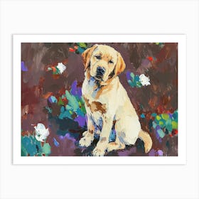 Labrador Acrylic Painting 1 Art Print