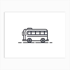 Bus Line Icon Art Print