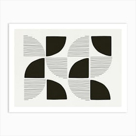 Abstract Black And White - Bw01 Art Print