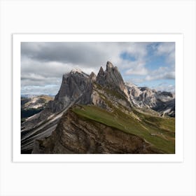 Dolomites views, Seceda mountain Art Print