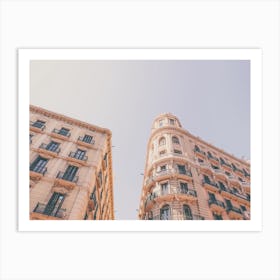 Blush Pink Buildings Art Print