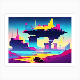 Futuristic City 1 Art Print