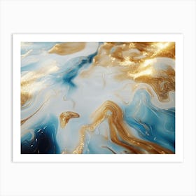 Liquid Water And Gold Can Be A Stunning And Mesmerizing Sight Art Print