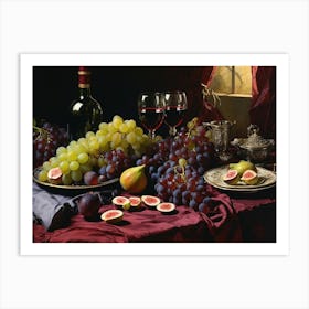 Figs And Grapes 1 Art Print